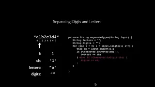 Separating Digits and Letters