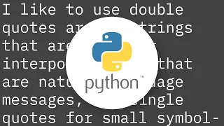 Single quotes vs double quotes in Python