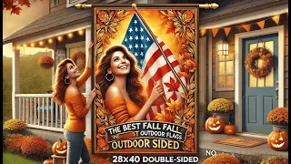 Jauageon Fall Pumpkins Garden Flag Autumn Garden Best Fall Outdoor Flags 28x40 Double Sided