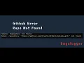 Fix Github fatal error repository not found Bugslogger