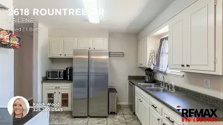 Affordable Abilene TX Home for Sale 2 Bed 1 Bath 2618 Roundtree Dr