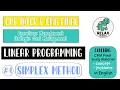 CMA Final CMA Inter Linear Programming Simplex method