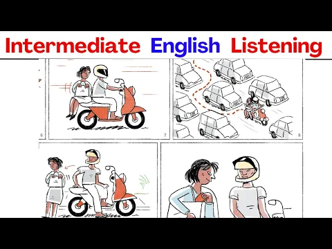 Learn English Vocabulary - Motorcycle Taxi! Intermediate B1 (Comprehensible Input)