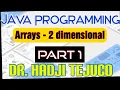 Java Tutorial Series - Array Part 6 Two dimension array