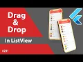Flutter Tutorial - Drag Drop In ListView