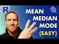 How to EASILY calculate MEAN MEDIAN MODE in RStudio Statistics Central Tendency