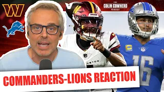 Commanders-Lions Reaction: Jayden Daniels "Best Rookie Ever", Goff struggles | Colin Cowherd NFL