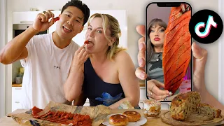 Ich fütter' meinen Fitnesscoach Freund mit nasty, viralen TikTok Foods!