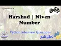 - Python Harshad or Niven Number Python Interview Questions DE Interview Questions DS