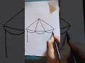 how to draw easy circus tent