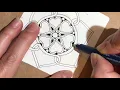Tangling and shading Zentangle