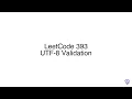 LeetCode 393 UTF-8 Validation