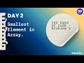 Day 2 Smallest Largest Element in Array Brute Force vs Optimized 100 Days Coding Challenge
