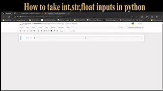 How to take inputs specific int float and string in python Python Tutorial