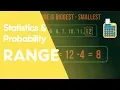 The Range Statistics Probability Maths FuseSchool