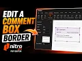 How to Edit PDF Comment Appearance in Nitro Pro Border Color