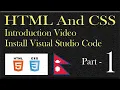 HTML and CSS introduction in Nepali How to install Visual Studio Code