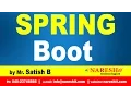 Spring Boot Introduction Spring Boot Tutorial Mr Satish B