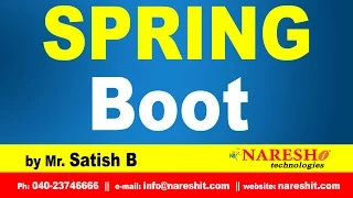 Spring Boot Introduction Spring Boot Tutorial Mr Satish B