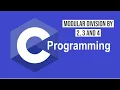 Modular Division by 2 3 and 4