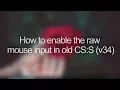 CS S v34 Tutorial How to enable raw input for your mouse