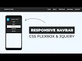 Responsive Navbar using CSS Flexbox jQuery Responsive Navigation Bar