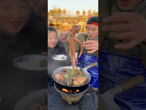 Eating seafood