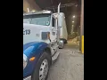 Semi Driver POV hood view and in cab view Going to a landfill