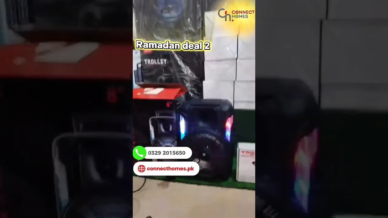 KTS-1175 8 Inch Wireless Bluetooth Speaker with Remote + Yoga DM-193 Headset Microphone -  Ramzan Combo Deal