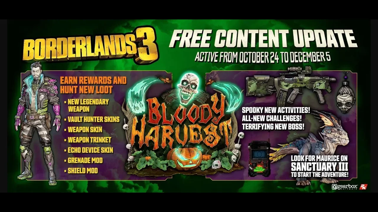Borderlands 3 – Bloody Harvest Event Trailer | PS4
