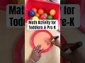 Easy DIY Math Activity for Early Childhood Education - Toddler Learning Pre K Math