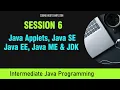 Intermediate Java Programming Session 6 - Applets Web Java SE EE ME JDK main Method