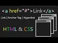 Link Hyperlink Anchor Tag Tutorial HMTL and CSS Part 9