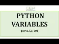 Part1 Python variables - Python tutorial for beginners 2020