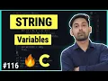 String Variable In C Declaration Initialization Input From User Explain In Hindi By Nirbhay