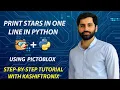Python PictoBlox Trick Print Stars in One Line with Spaces