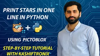 Python PictoBlox Trick Print Stars in One Line with Spaces