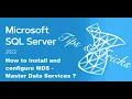 SQL Server 2022 Standard Tips Tricks - MDS Install and Configure Master Data Services