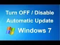 How to Turn Off Automatic Update in Windows 7 Easiest Way