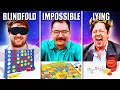 BLINDFOLD Connect 4 LYING Yahtzee IMPOSSIBLE MODE Pictionary 3 Stages Of House Rules