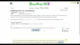 Exercise 7 3 countInRange Java Tutorial Practice-It