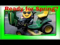 JD John Deere la130 maintenance l130 tune up oil change and grease riding mower