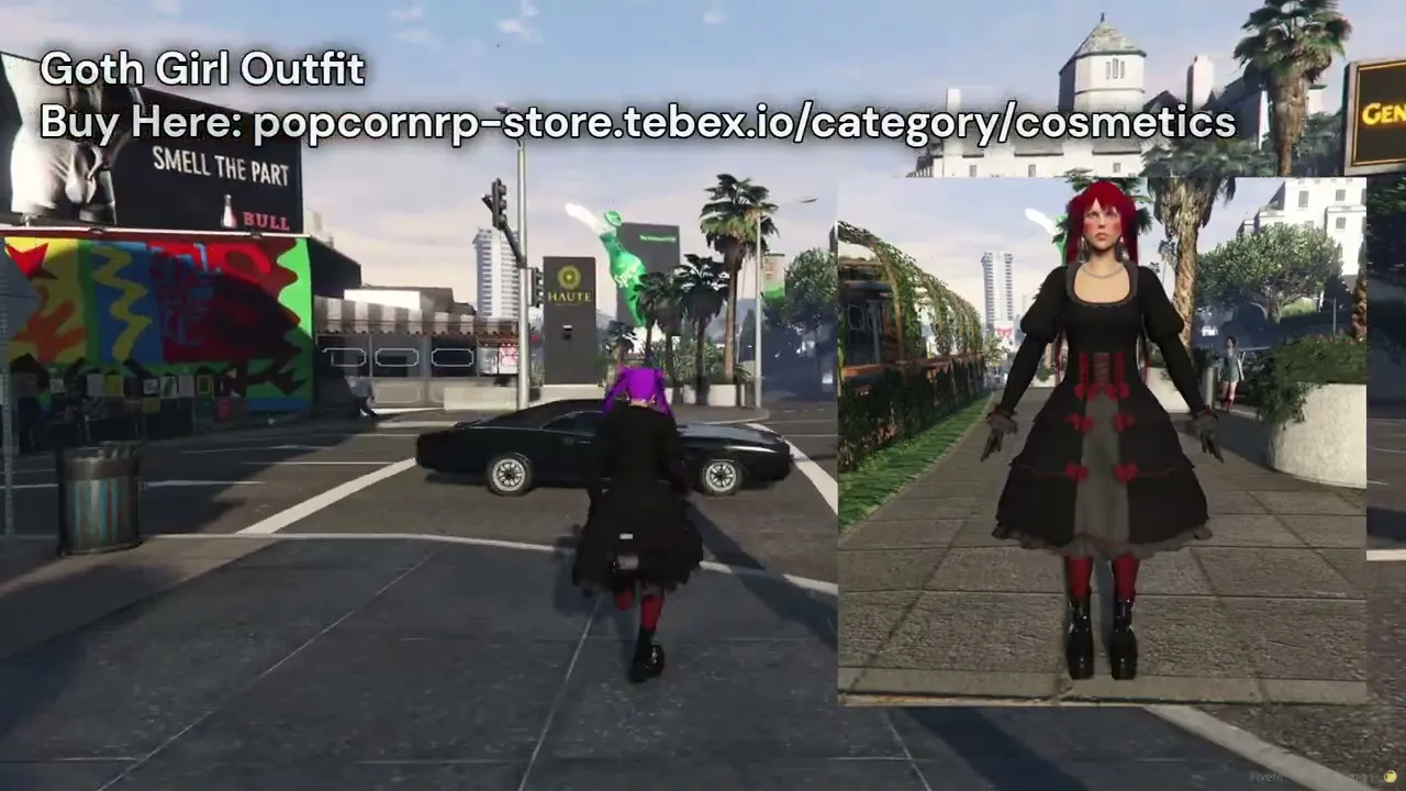 Goth Girl Outfit (+Physics)
