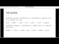 JAVA TUTORIAL 5 TYPE CASTING