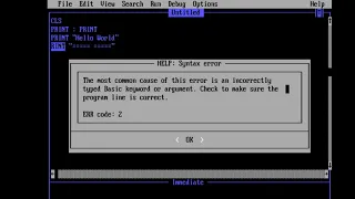 QBasic - Hello World