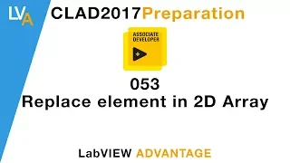 LabVIEW CLAD 053 Replacing element in 2D Array
