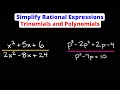 Simplify Rational Expressions - Trinomials and Polynomials Step-By-Step Examples