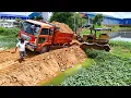 Download Lagu Be Careful! Landfill Task ! Truck 5Ton Back Uploading Stuck! Technique Rescue Using Dozer Komatsu