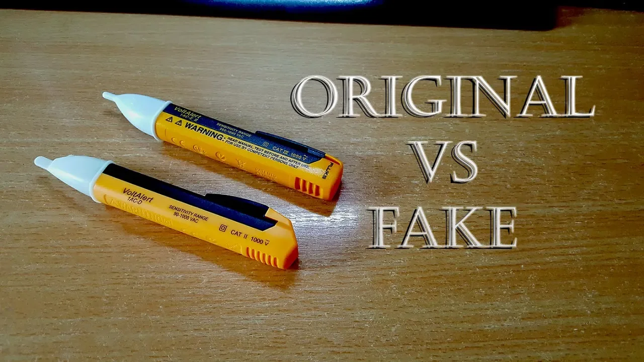 Original vs Fake FLUKE Non-Contact Voltage Tester Flashlight