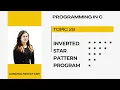 star Pattern Program in c inverted right triangle star pattern in c Inverted pattern program CSE